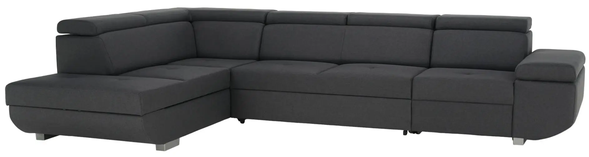 Canapea de colt extensibila Tempo Kondela Mavis Left (Dark Gray)