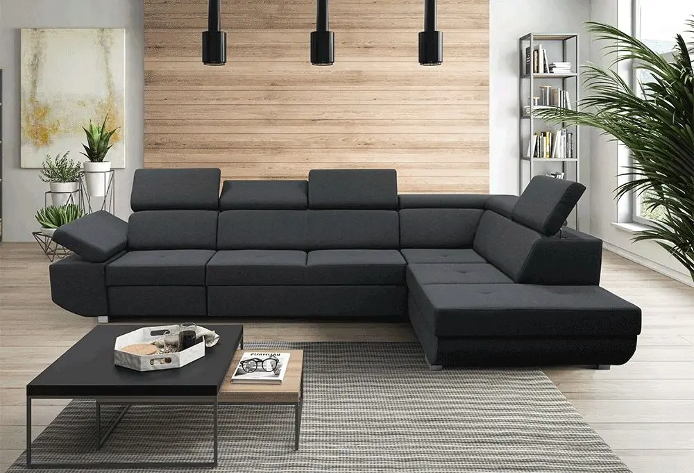 Диван угловой раскладной Tempo Kondela Mavis Right (Dark Gray) - 5