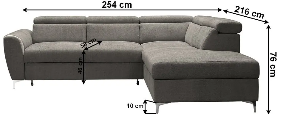 Canapea de colt extensibila Tempo Kondela Penny Roh Right (Brown) - 2