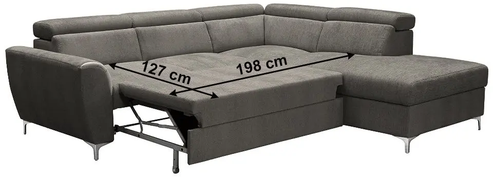 Canapea de colt extensibila Tempo Kondela Penny Roh Right (Brown) - 4