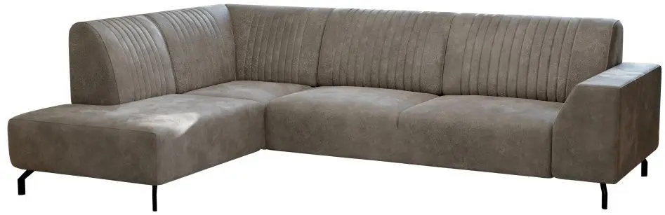 Canapea de colt extensibila Tempo Kondela Prity Roh Left (Light Brown) - 4