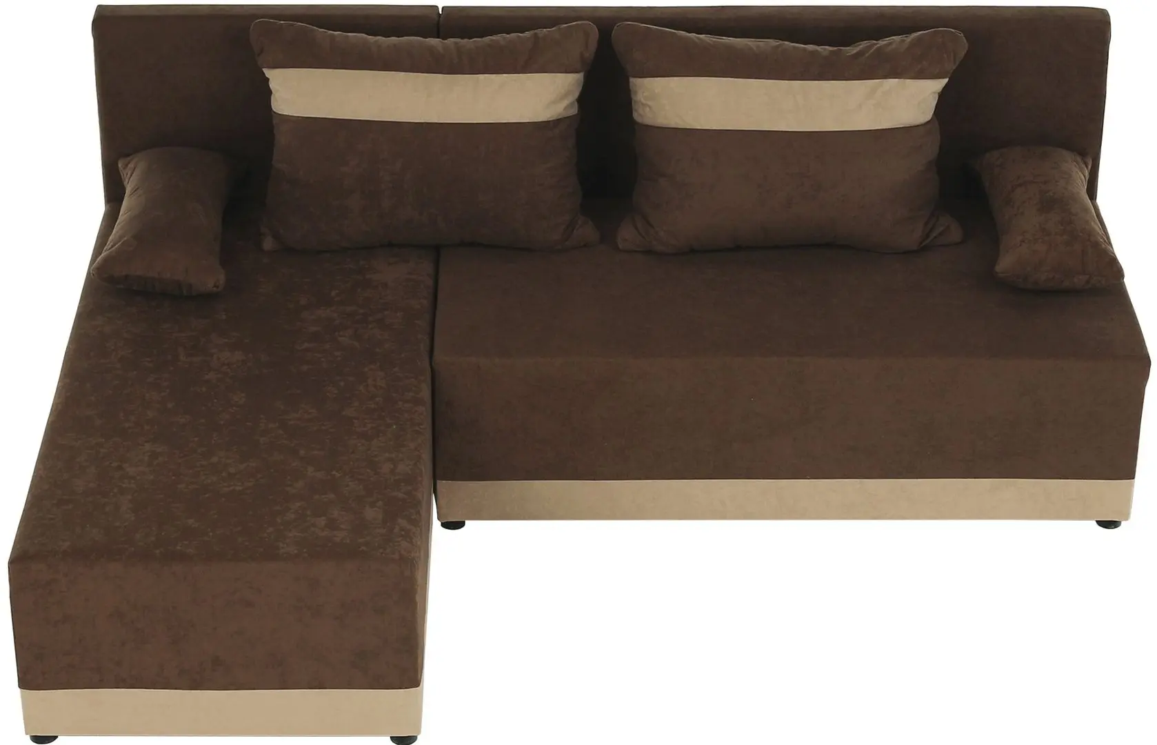 Диван угловой раскладной Tempo Kondela Romand (Brown/Beige) - 14