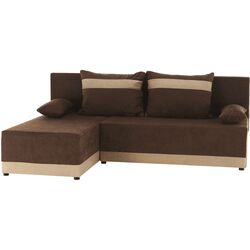 Диван угловой раскладной Tempo Kondela Romand (Brown/Beige)
