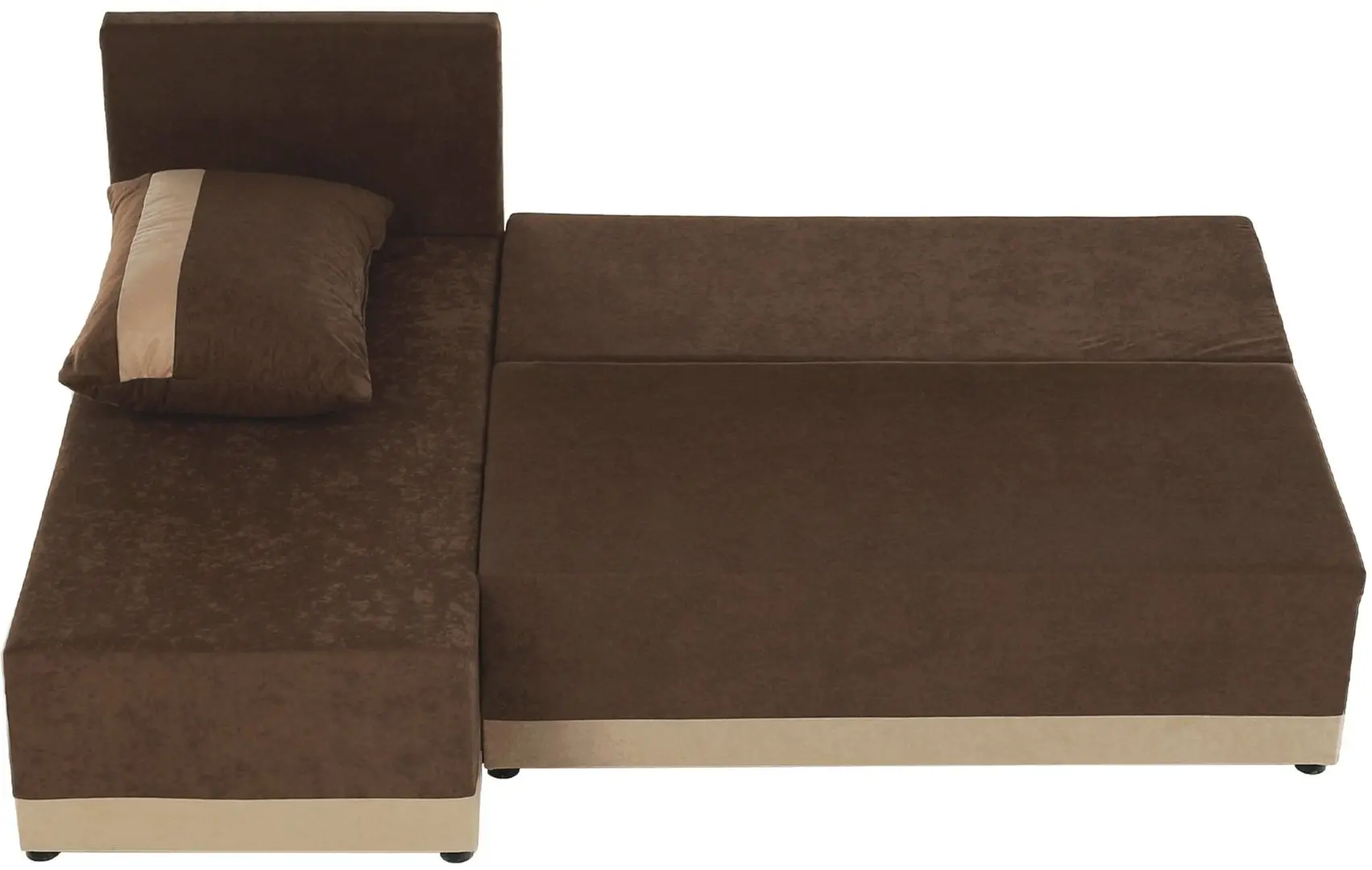 Диван угловой раскладной Tempo Kondela Romand (Brown/Beige) - 12