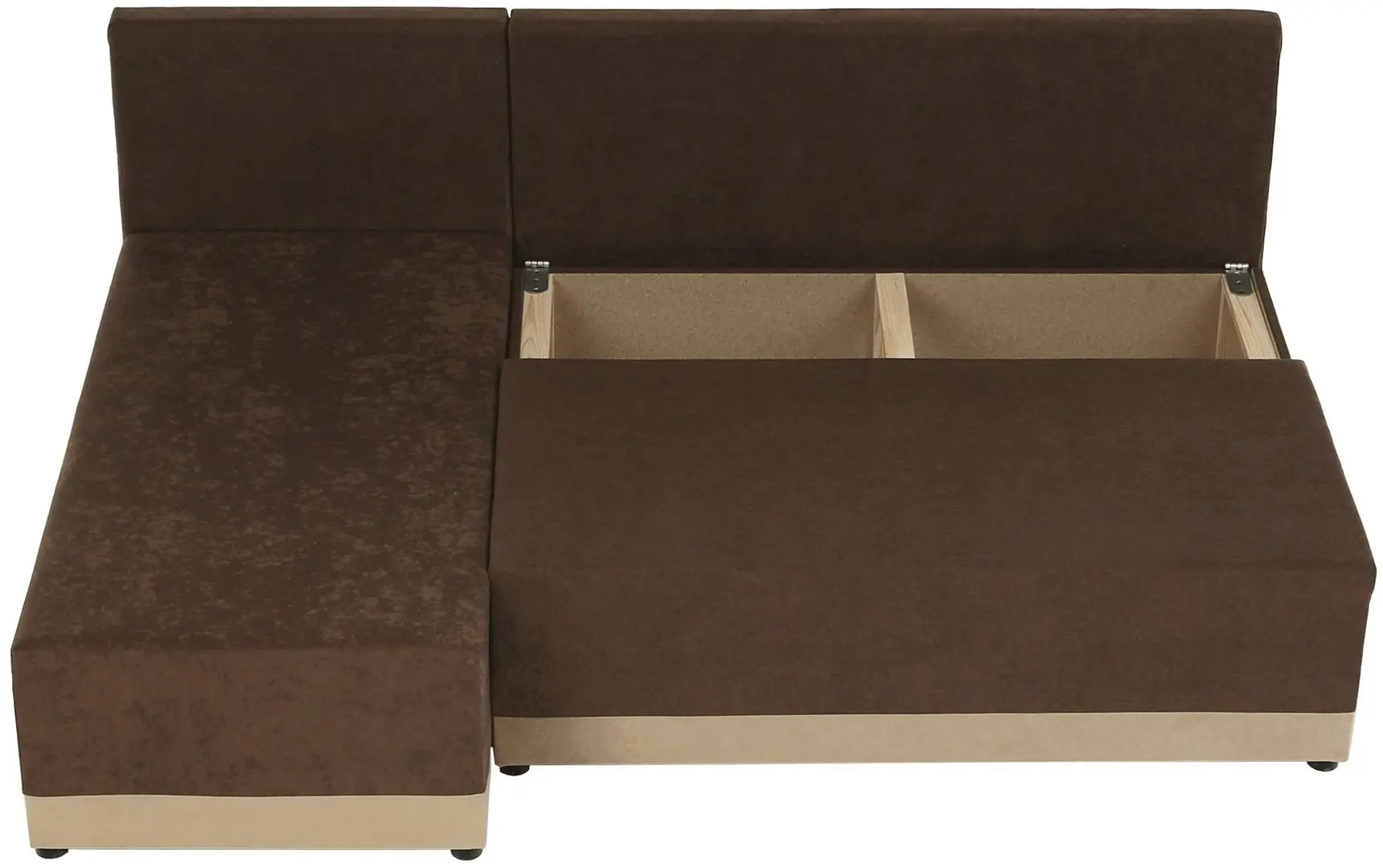Диван угловой раскладной Tempo Kondela Romand (Brown/Beige) - 11