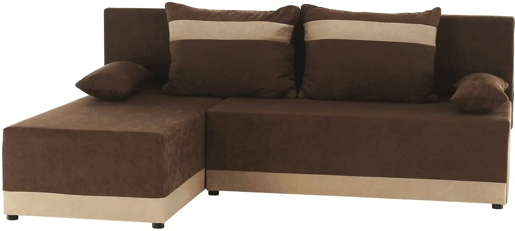 Диван угловой раскладной Tempo Kondela Romand (Brown/Beige)