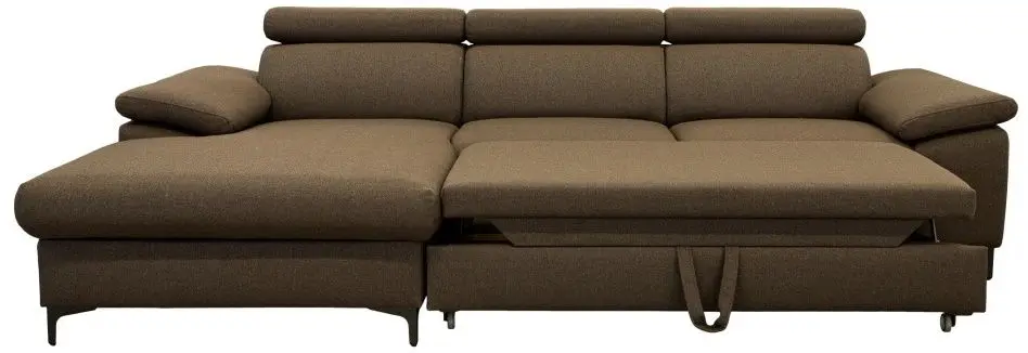 Диван угловой раскладной Tempo Kondela Sanil Roh Left (Brown) - 6