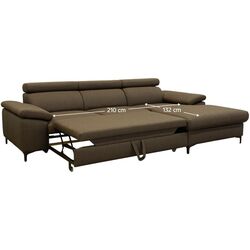 Диван угловой раскладной Tempo Kondela Sanil Roh Right (Brown) Thumb