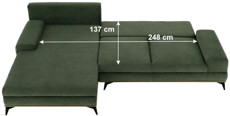 Canapea de colt extensibila Tempo Kondela Selby Left (Dark Green) - 3
