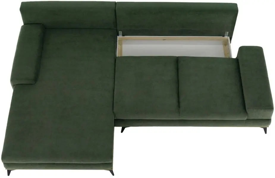 Canapea de colt extensibila Tempo Kondela Selby Left (Dark Green) - 4