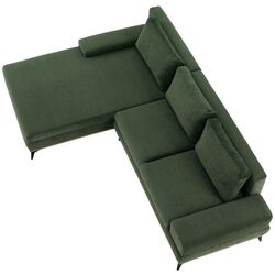 Canapea de colt extensibila Tempo Kondela Selby Left (Dark Green) Thumb
