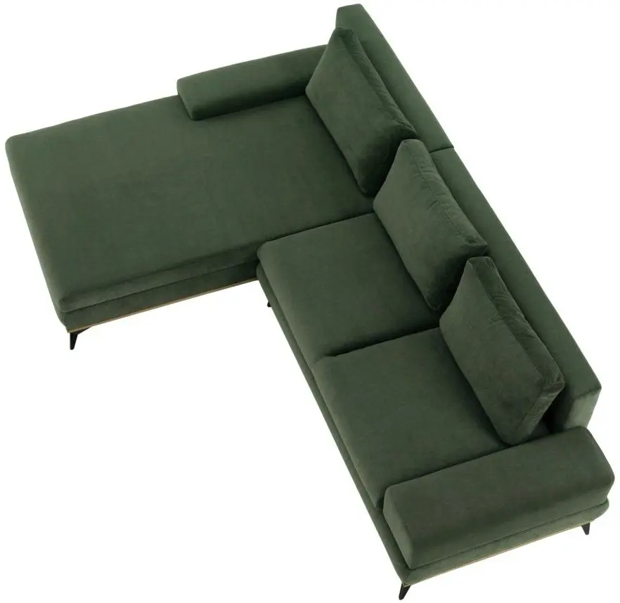 Canapea de colt extensibila Tempo Kondela Selby Left (Dark Green) - 6