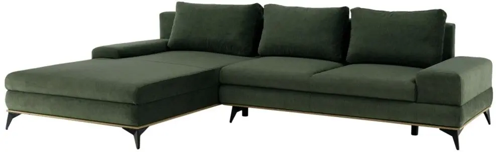 Canapea de colt extensibila Tempo Kondela Selby Left (Dark Green) - 8
