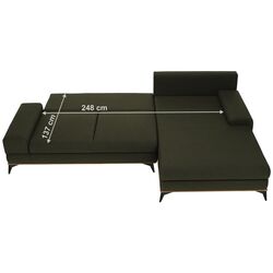 Canapea de colt extensibila Tempo Kondela Selby Right (Dark Green) Thumb