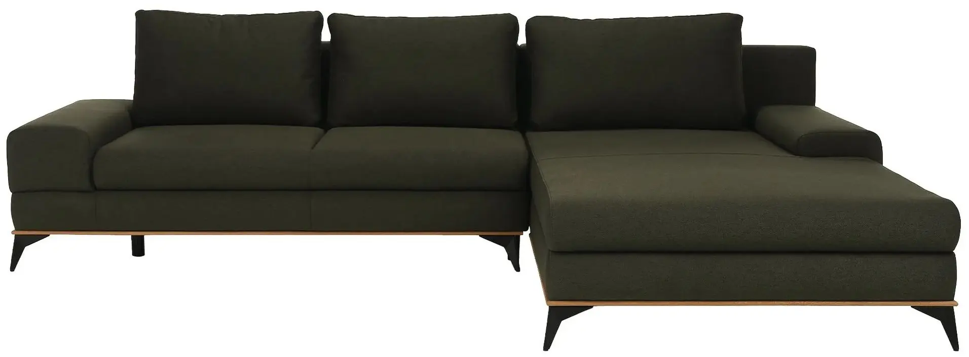 Canapea de colt extensibila Tempo Kondela Selby Right (Dark Green) - 4