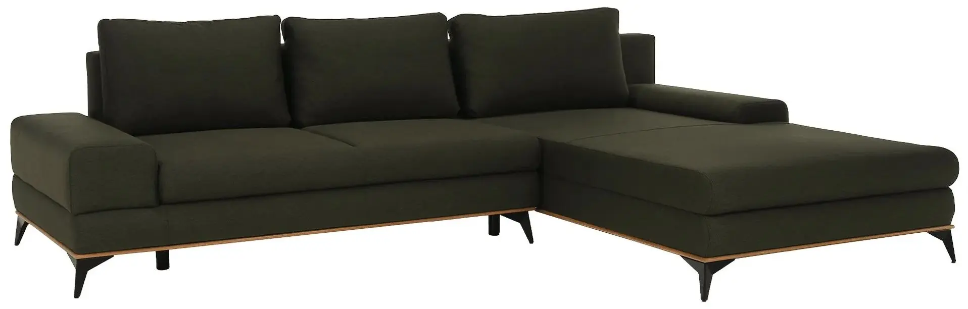 Canapea de colt extensibila Tempo Kondela Selby Right (Dark Green) - 5