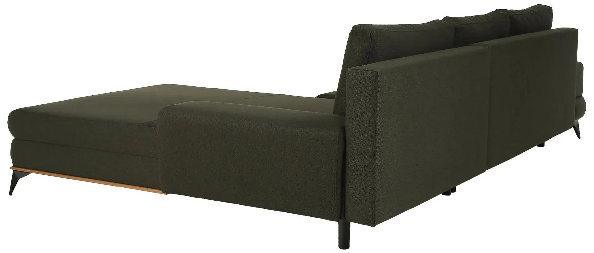 Canapea de colt extensibila Tempo Kondela Selby Right (Dark Green) - 6