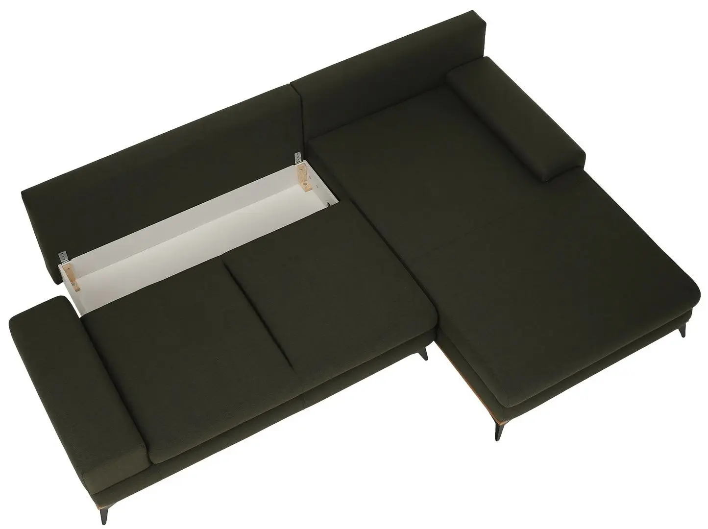 Canapea de colt extensibila Tempo Kondela Selby Right (Dark Green) - 8