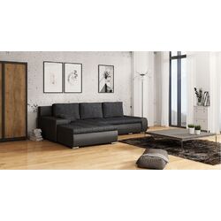 Canapea de colt extensibila Tempo Kondela Tramp (Black) Thumb