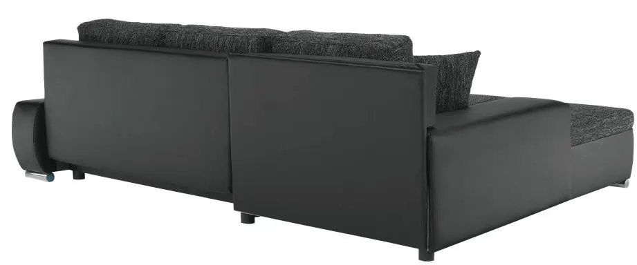 Canapea de colt extensibila Tempo Kondela Tramp (Black)