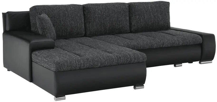 Canapea de colt extensibila Tempo Kondela Tramp (Black)