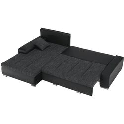 Canapea de colt extensibila Tempo Kondela Tramp (Black) Thumb