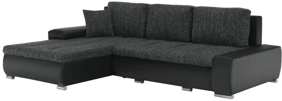 Canapea de colt extensibila Tempo Kondela Tramp (Black)