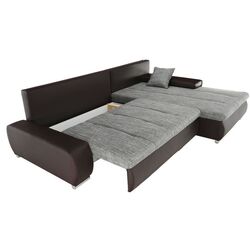 Canapea de colt extensibila Tempo Kondela Tramp (Brown/Gray) Thumb