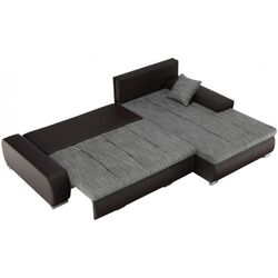 Canapea de colt extensibila Tempo Kondela Tramp (Brown/Gray) Thumb