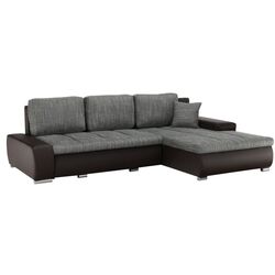 Canapea de colt extensibila Tempo Kondela Tramp (Brown/Gray)