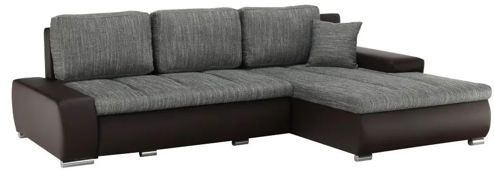 Canapea de colt extensibila Tempo Kondela Tramp (Brown/Gray)