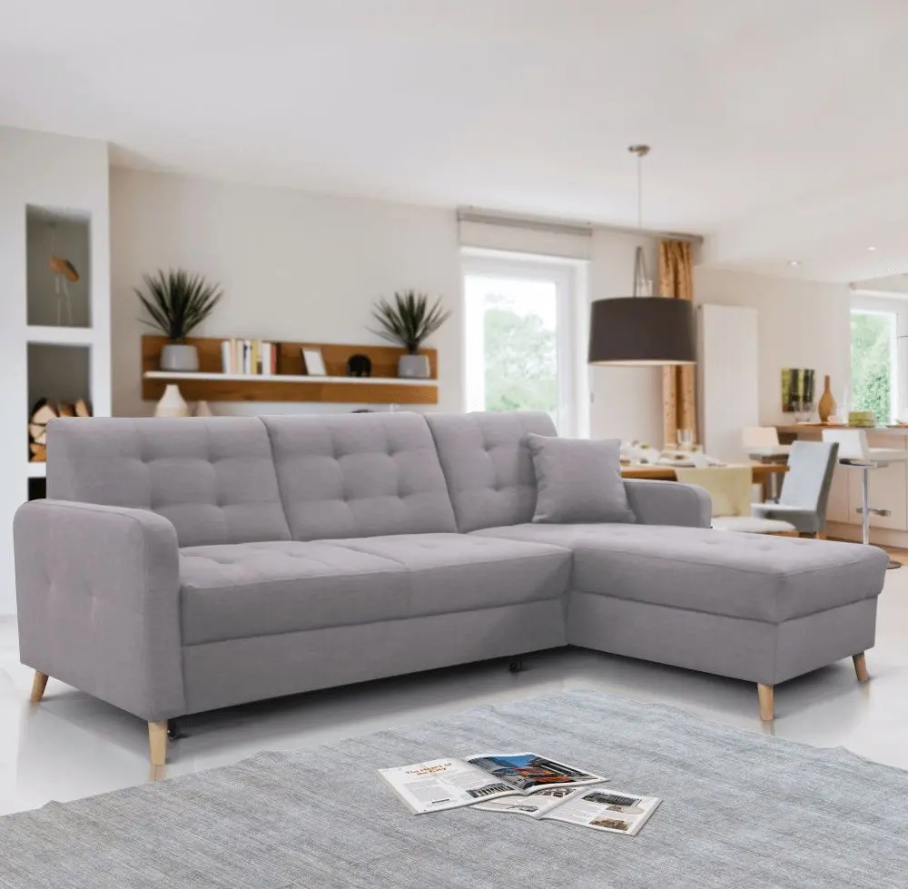 Canapea de colt extensibila Tempo Kondela Visby (Gray) - 2