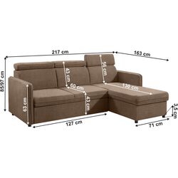 Canapea de colt Tempo Kondela Alechandro A Roh Enjoy New 37 (Taupe) Thumb