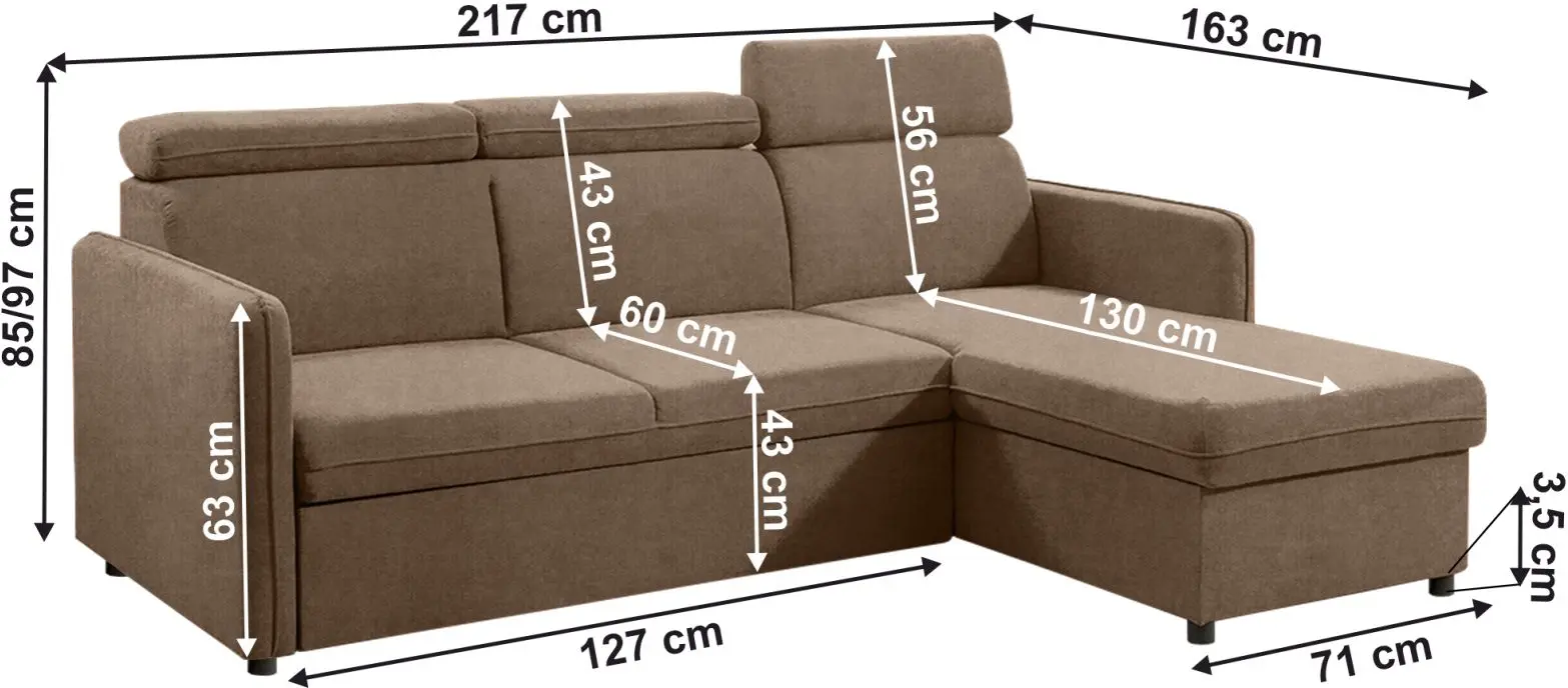 Canapea de colt Tempo Kondela Alechandro A Roh Enjoy New 37 (Taupe)