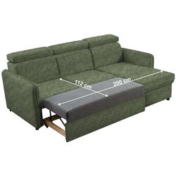 Canapea de colt Tempo Kondela Alechandro B Roh (Green) Thumb