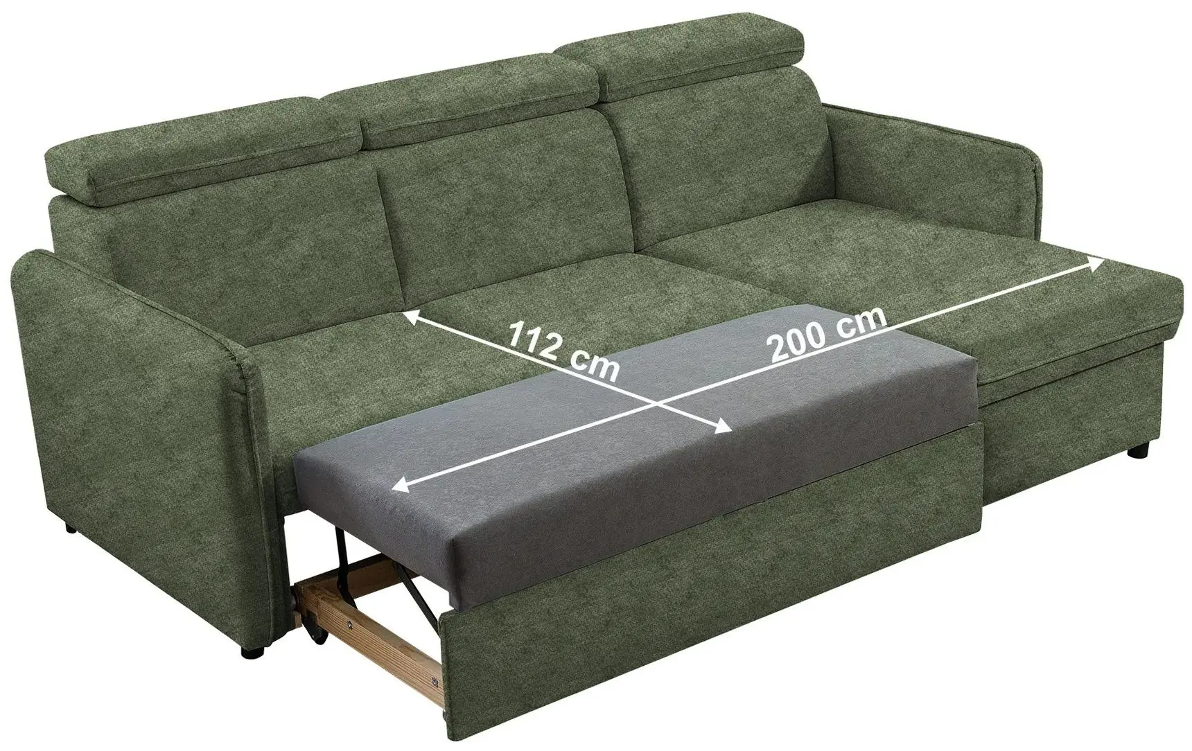 Canapea de colt Tempo Kondela Alechandro B Roh (Green)