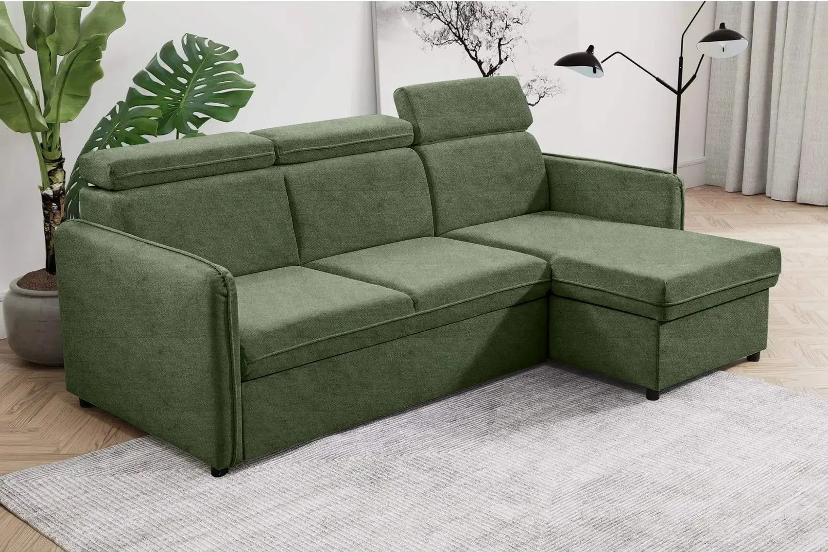 Canapea de colt Tempo Kondela Alechandro B Roh (Green)