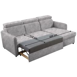 Диван угловой Tempo Kondela Alechandro B Roh (Light Grey) Thumb