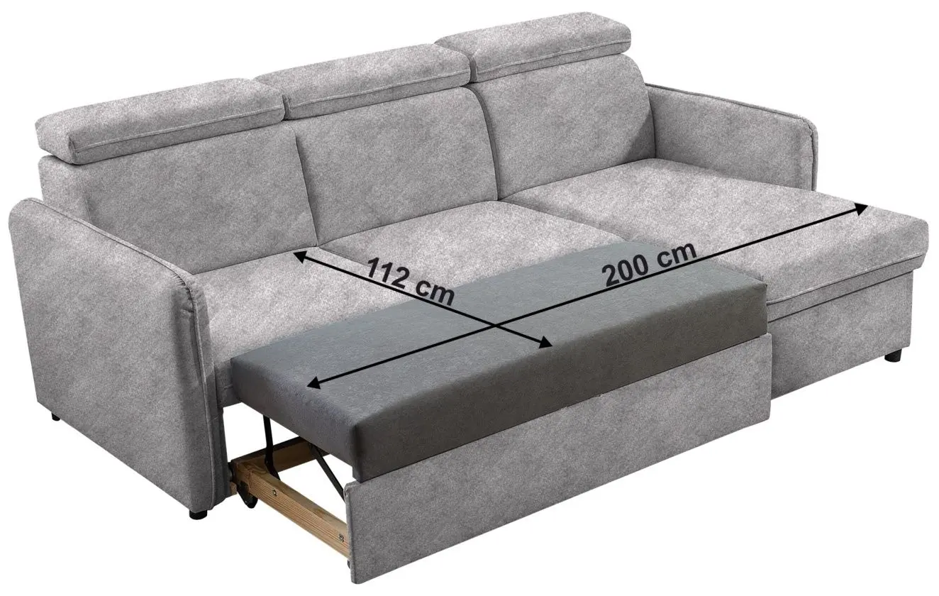 Диван угловой Tempo Kondela Alechandro B Roh (Light Grey)