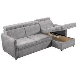 Диван угловой Tempo Kondela Alechandro B Roh (Light Grey) Thumb