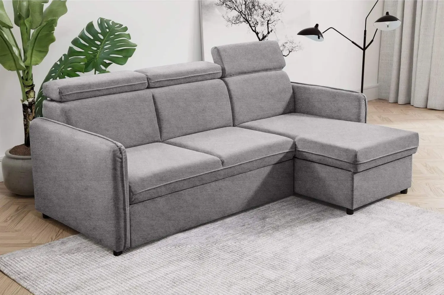 Диван угловой Tempo Kondela Alechandro B Roh (Light Grey)