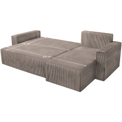 Canapea de colt Tempo Kondela Apel Roh Right (Gray Beige) Thumb