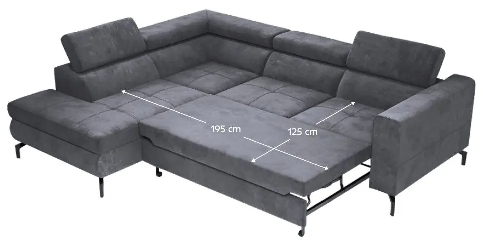 Canapea de colt Tempo Kondela Baltik Left (Grey)