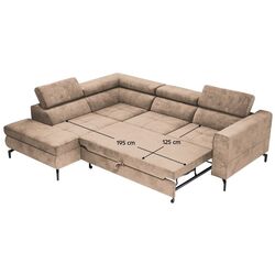 Canapea de colt Tempo Kondela Baltik Roh Left (Grey Brown) Thumb