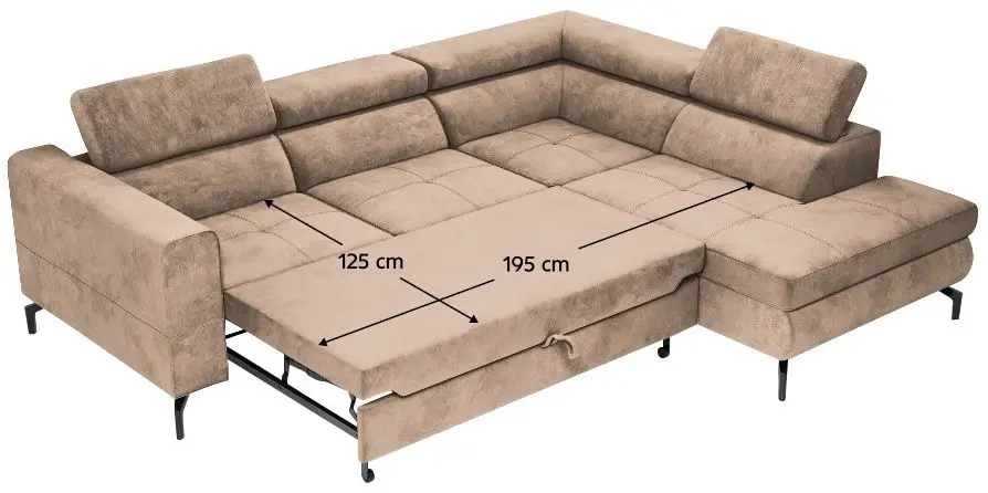 Canapea de colt Tempo Kondela Baltik Roh Right Element 06 (Grey Brown)