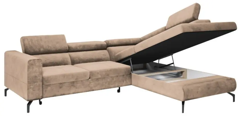 Canapea de colt Tempo Kondela Baltik Roh Right Element 06 (Grey Brown)