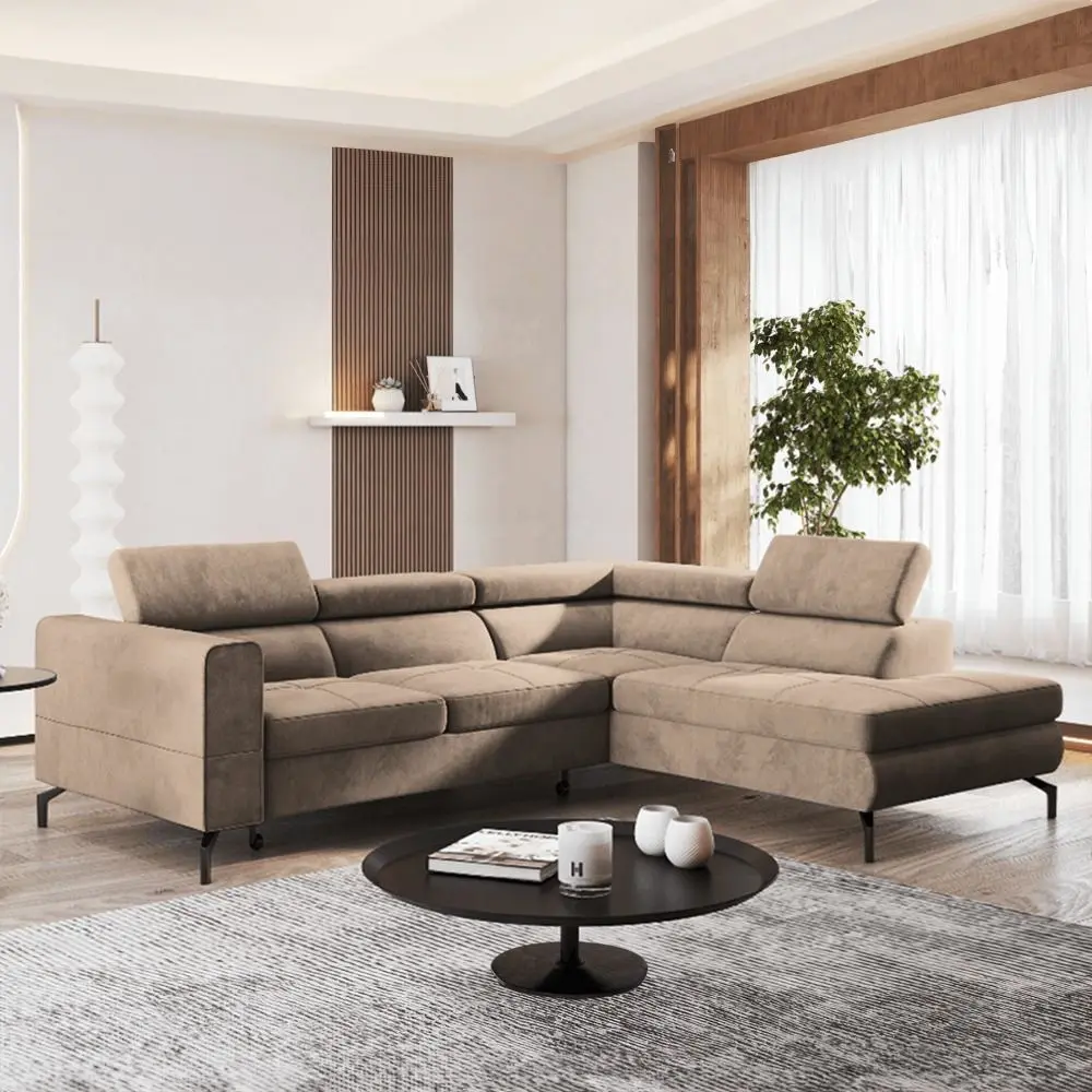 Canapea de colt Tempo Kondela Baltik Roh Right Element 06 (Grey Brown)