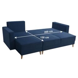 Canapea de colt Tempo Kondela Bleky Roh Left (Blue) Thumb