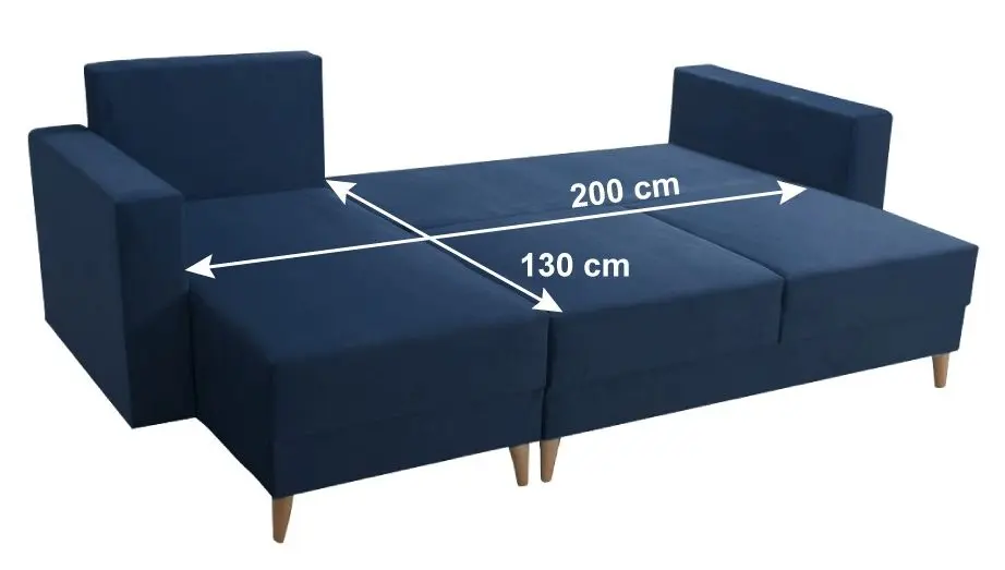Canapea de colt Tempo Kondela Bleky Roh Left (Blue) - 5