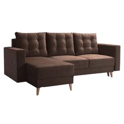 Canapea de colt Tempo Kondela Bleky Roh Left (Brown) Thumb